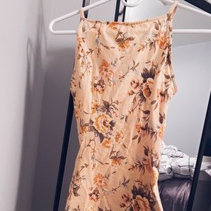 floral peach skater dress